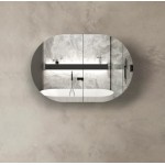 Bondi Black Oak Shaving Cabinet 900